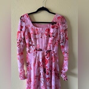 NWOT. Brand new floral light pink anarkali in size 34